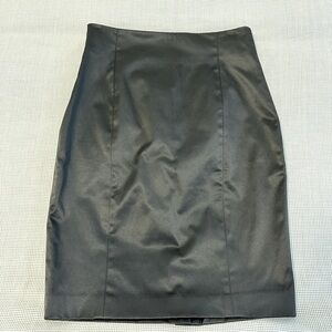 NWT Amazing Black Bebe Shiny/Stretchy Pencil Skirt Size 2